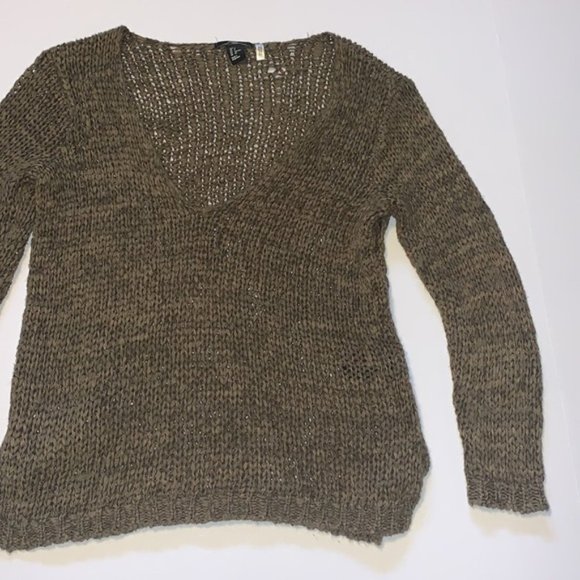 H&M Green Loose Chunky Knit Sweater - Women’s Size Small - Picture 6 of 8